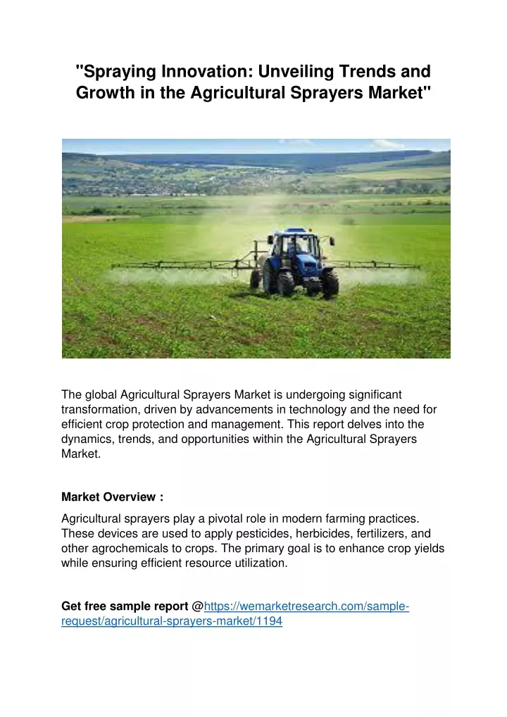 spraying innovation unveiling trends and growth