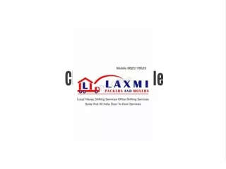 laxmi packers and movers surat 9825178523