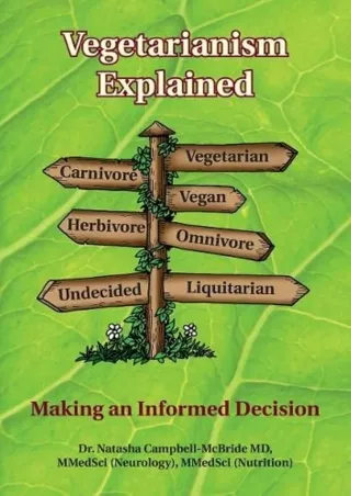 Read Ebook Pdf Vegetarianism Explained: Making an Informed Decision