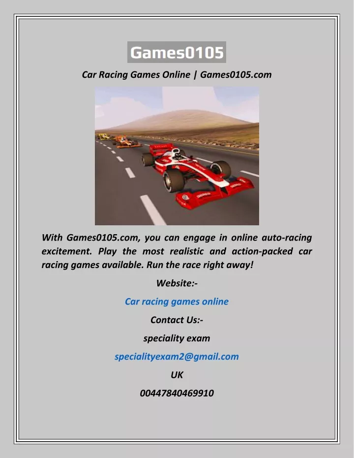car racing games online games0105 com