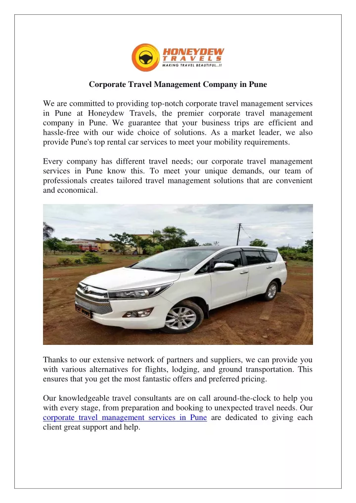 corporate travel management company in pune