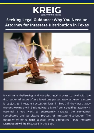 Seeking Legal Guidance: Why You Need an Attorney for Intestate Distribution