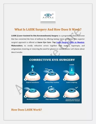 What Is LASIK Surgery And How Does It Work?