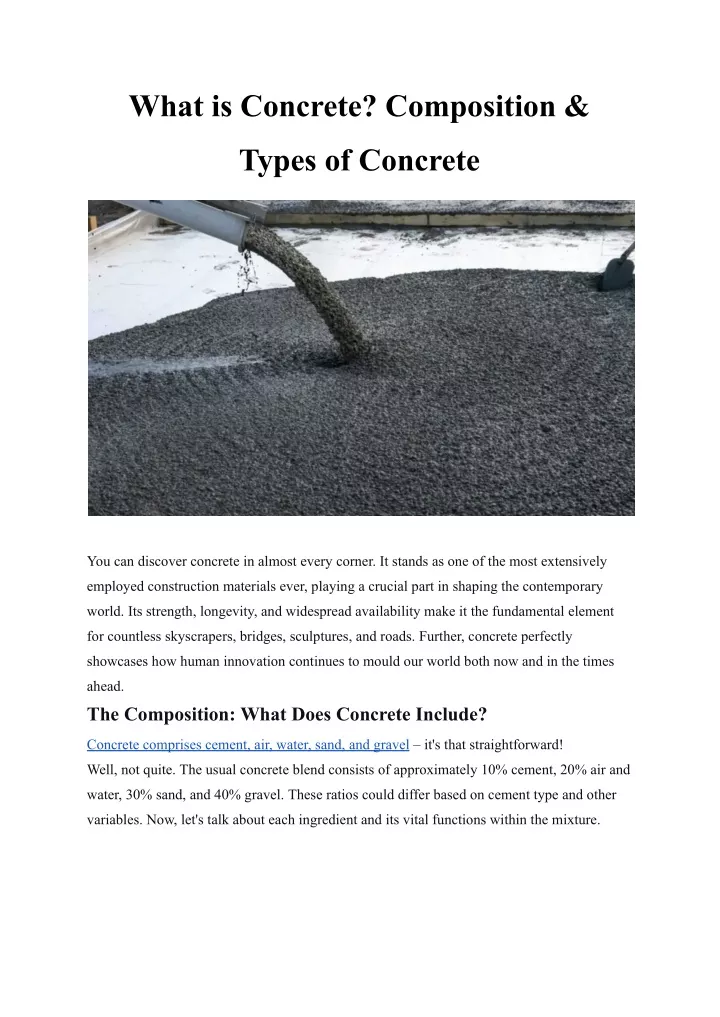 what is concrete composition