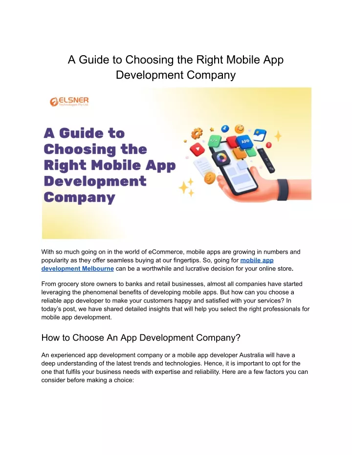 a guide to choosing the right mobile