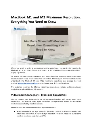 macbook m1 and m2 maximum resolution everything