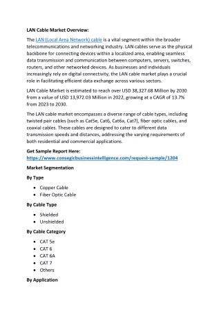 lan cable market overview