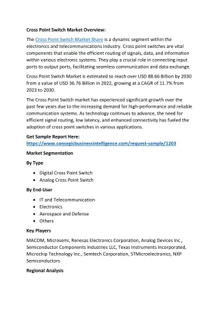 cross point switch market overview