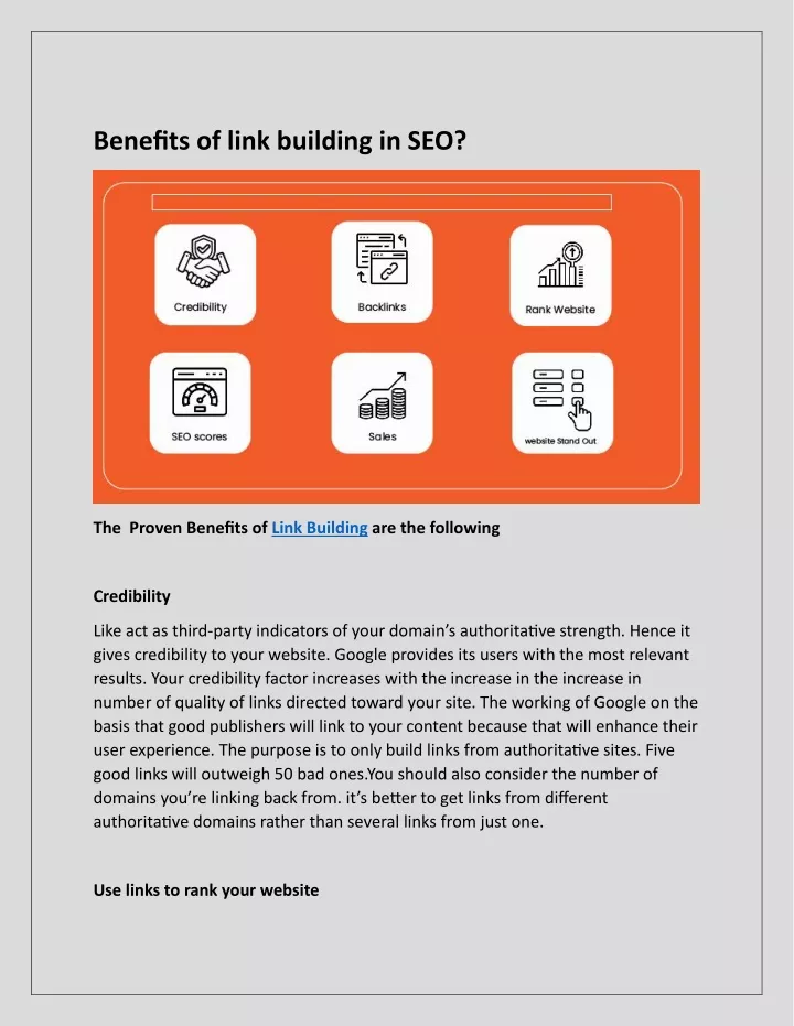 benefits of link building in seo