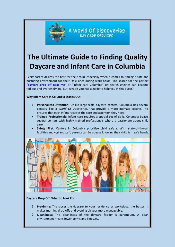 the ultimate guide to finding quality daycare
