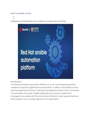 Red hat ansible course