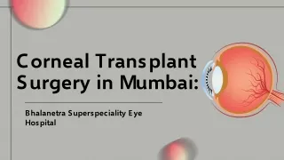 Corneal Transplant Surgery in Mumbai