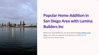 Popular Home Addition in San Diego Area with Lumina Builders Inc