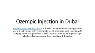 Ozempic Injection in Dubai