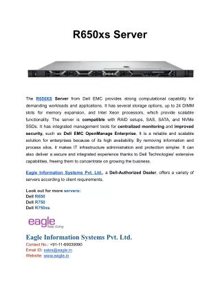 R650xs Server