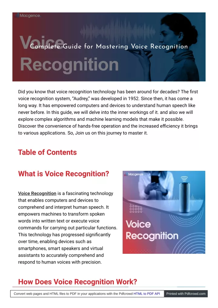 complete guide for mastering voice recognition