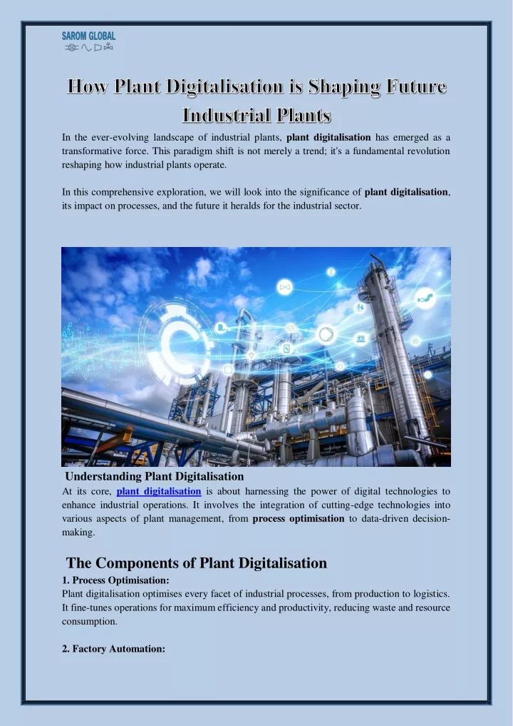 in the ever evolving landscape of industrial