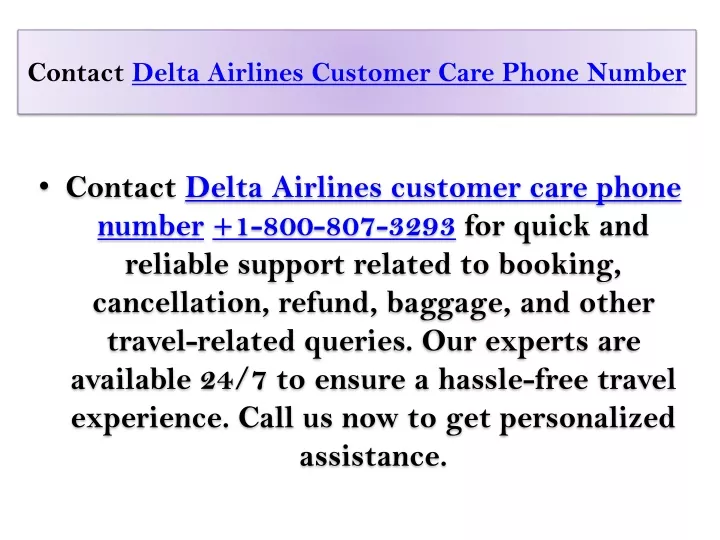 contact delta airlines customer care phone number