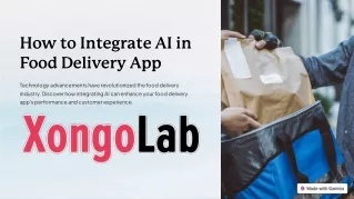How to Integrate AI in Food Delivery App?