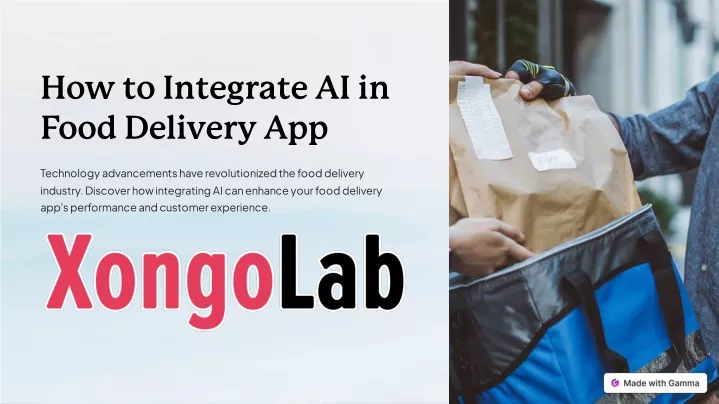 how to integrate ai in food delivery app