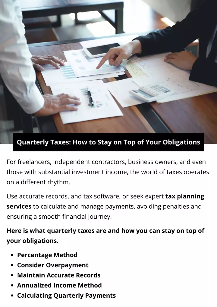 quarterly taxes how to stay on top of your