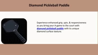 Diamond Pickleball Paddle