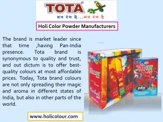 Holi Color Manufacturers and Suppliers