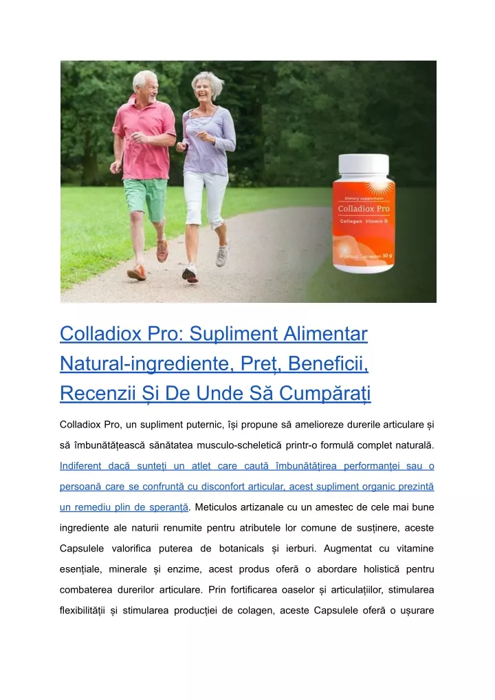 colladiox pro supliment alimentar natural