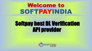 Softpay Driving license Verification API Provider Company