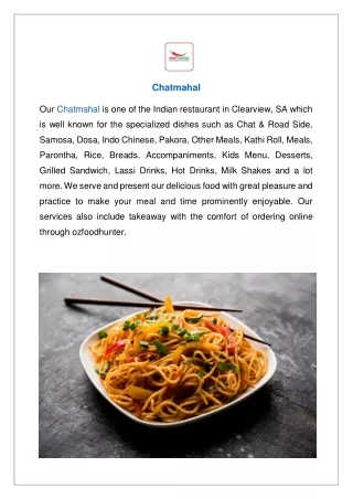 Grab Up To 15% offer Order now - Chatmahal Menu Clearview