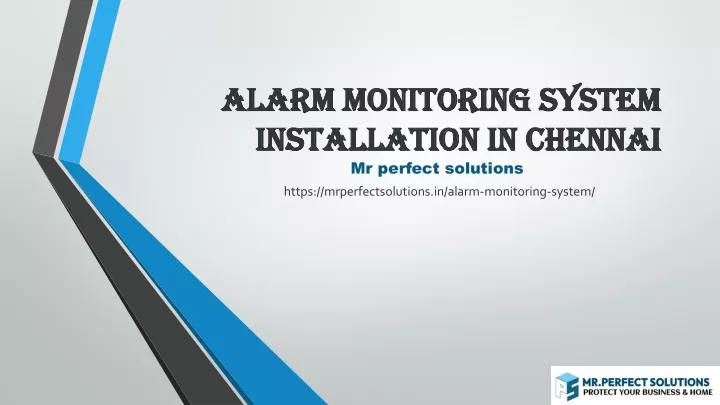 alarm monitoring system installation in chennai