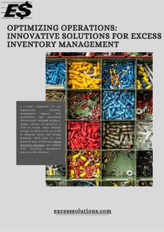 Excess Inventory Solutions  Optimise Your Stock Management