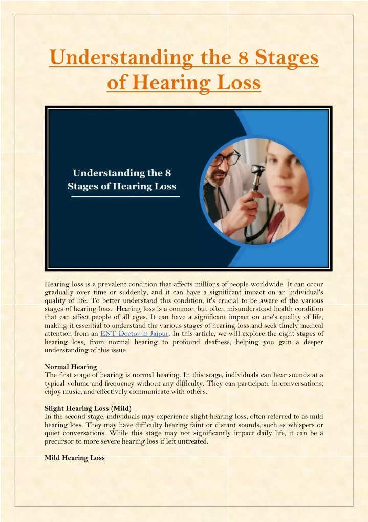 understanding the 8 stages of hearing loss