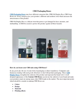 CBD Packaging Boxes