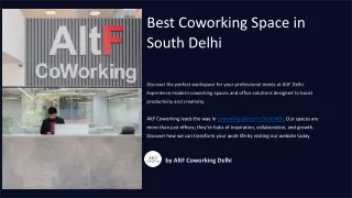Coworking Space in South Delhi and Shared Office Space in Delhi for Rent