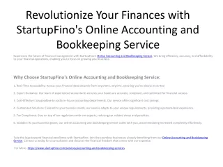 Revolutionize Your Finances with StartupFino's Online Accounting BKS