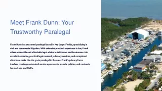 Meet Frank Dunn Key Largo - Your Trustworthy Paralegal