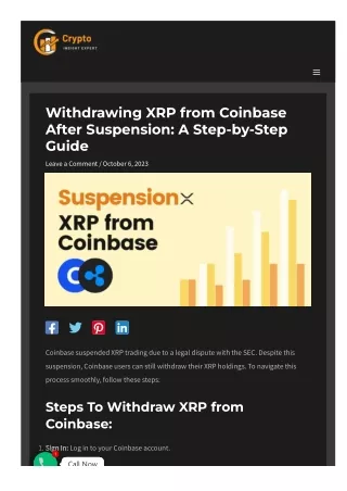 withdrawing xrp from coinbase after suspension