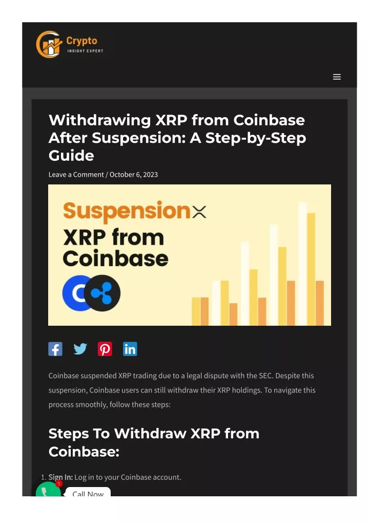 withdrawing xrp from coinbase after suspension