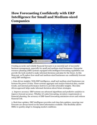 how forecasting confidently with erp intelligence