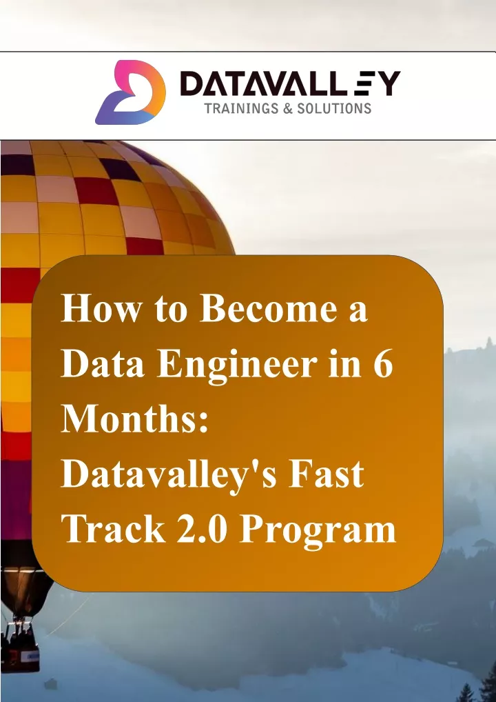 how to become a data engineer in 6 months