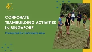 Corporate teambuilding activities in Singapore