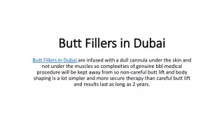 Butt Fillers in Dubai