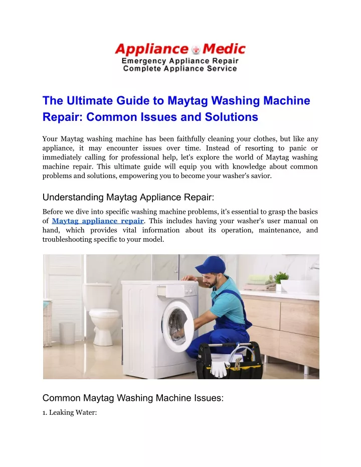 the ultimate guide to maytag washing machine