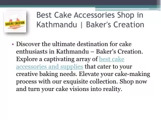 Best Cake Accessories Shop in Kathmandu | Baker's Creation