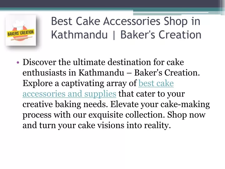 best cake accessories shop in kathmandu baker s creation