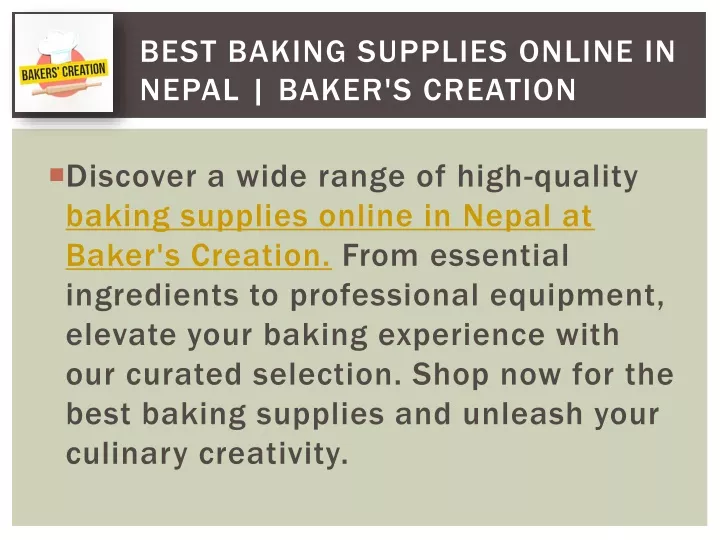 best baking supplies online in nepal baker s creation