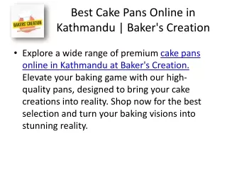 Best Cake Pans Online in Kathmandu | Baker's Creation