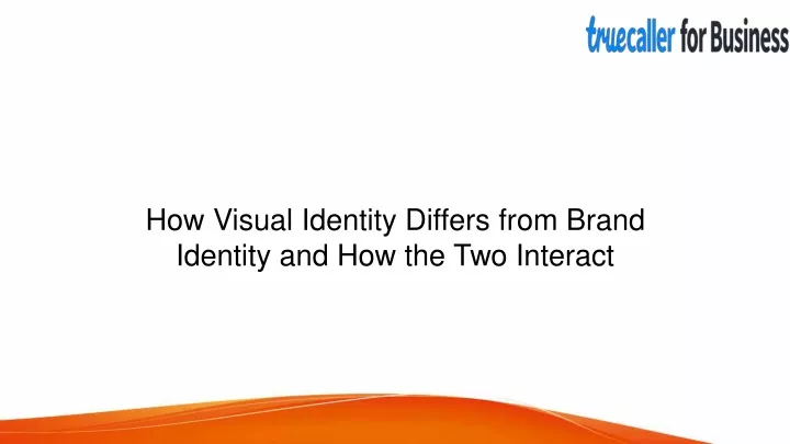 how visual identity differs from brand identity