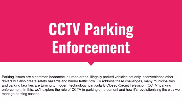 cctv parking enforcement